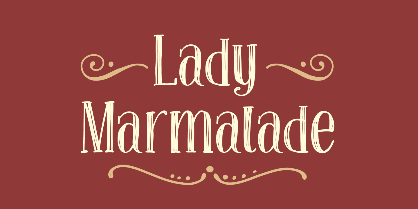 Czcionka Lady Marmalade